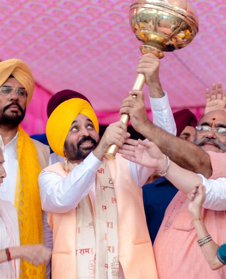 CM Mann celebrates Dussehra: Punjab CM Bhagwant Mann Urges Unity and Righteousness on Dussehra